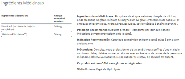 Vitamin E + Selenium (Anciennement E-400 Selenium)
