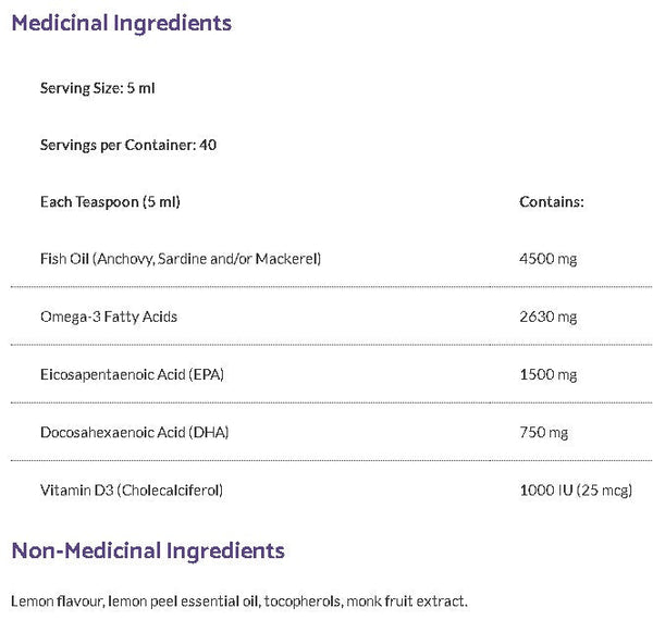 OptiMega-3® with Vitamin D3 · saveur de citron meringue