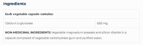 Calcium D-Glucarate SAP