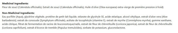 Crème au souci et vitamine E (calendule)