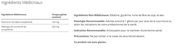 Vitamin E Mixed Tocopherols ( Anciennement E complex-1:1)
