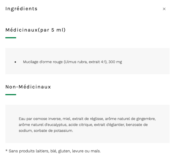 Sirop contre la toux Miel & Gingembre