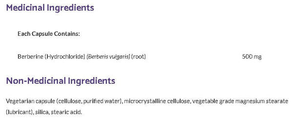 Berberine (anciennement Berberine HCl) · 500 mg