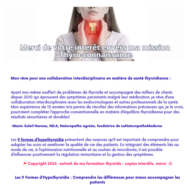 PDF: Les 9 Formes d’Hypothyroïdie : Comprendre les différences pour mieux accompagner les patients