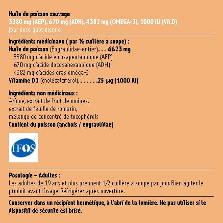 Oméga-3 liquide enrichis en AEP