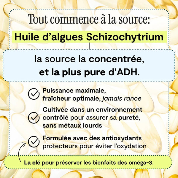 Gélules oméga-3 ADH d'algues