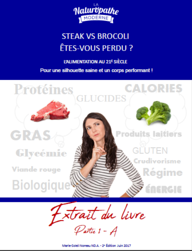Ebook extrait Chapitre 1 --- du LIVRE : Steak VS Brocoli 2017 (en PDF)