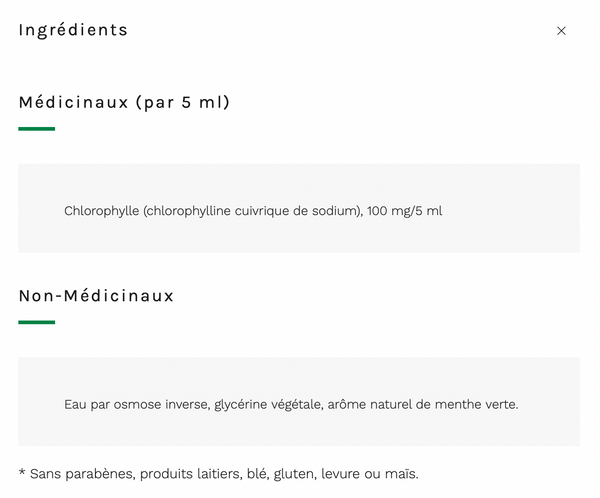 Chlorophylle 5X Liquide