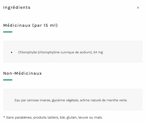 Chlorophylle Liquide