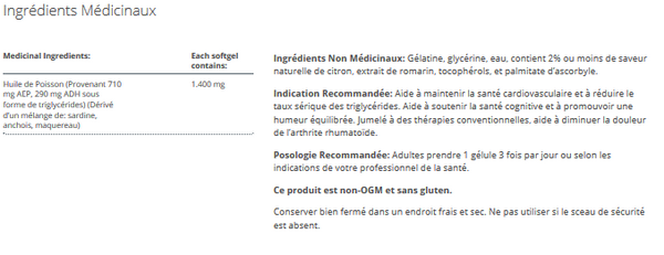 OmegaGenics Fish oil EPA-DHA 1000mg